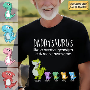 Personalized Grandpasaurus Like A Normal Grandpa But More Awesome Pure Cotton T-Shirt