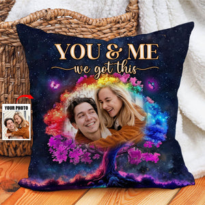 Personalized Couple Gift Custom Photo Night Sky Pillow