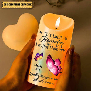 This Light Remains As A Loving Memory - Memorial Personalized Custom LED Candle