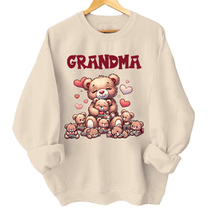 Grandma Bear With Cute Grandkids Personalized Sweatshirt