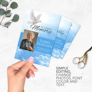 Personalized In Loving Memory Upload Photo Memorial Card