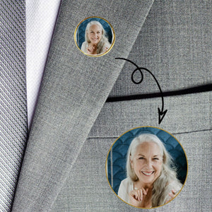 Personalized Photo Lapel Pin-Memorial Service, Funeral Keepsake, Bereavement Loss Gift