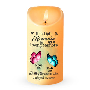 This Light Remains As A Loving Memory - Memorial Personalized Custom LED Candle