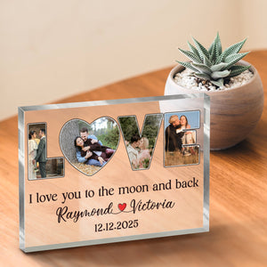 Valentine’s Day Gifts Personalized Couple Love Photo Acrylic Plaque Block