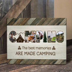 The Best Memories Are Made Camping - Photo Collage Personalized Canvas