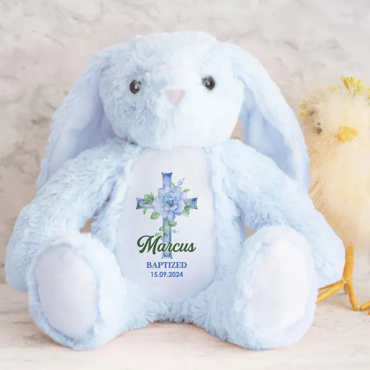 Kid Christening Day - Personalized Easter Bunny Plush Gift For Family