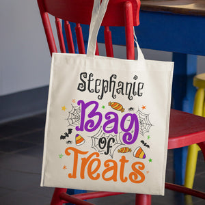 Treatment of the bag - Family Personalized Custom Tote Bag - Halloween Gift For Kid