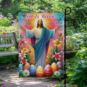 He Is Risen Resurrection of Jesus Easter Day Flag,God Sympathy Gifts-Loss Family