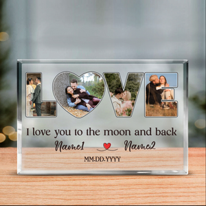 Valentine’s Day Gifts Personalized Couple Love Photo Acrylic Plaque Block