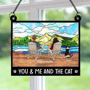 You And Me And The Dogs - Personalized Window Hanging Suncatcher Ornament