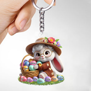 Personalized Gift Grandma's Favorite Bunny Keychain