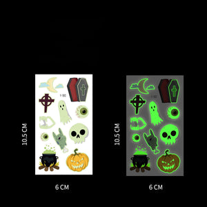 Halloween Glow In The Dark Tattoo Stickers