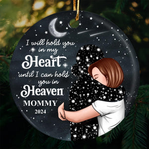 Always With You Woman With Lost Loved One Memorial Keepsake Personalized Ceramic Ornament