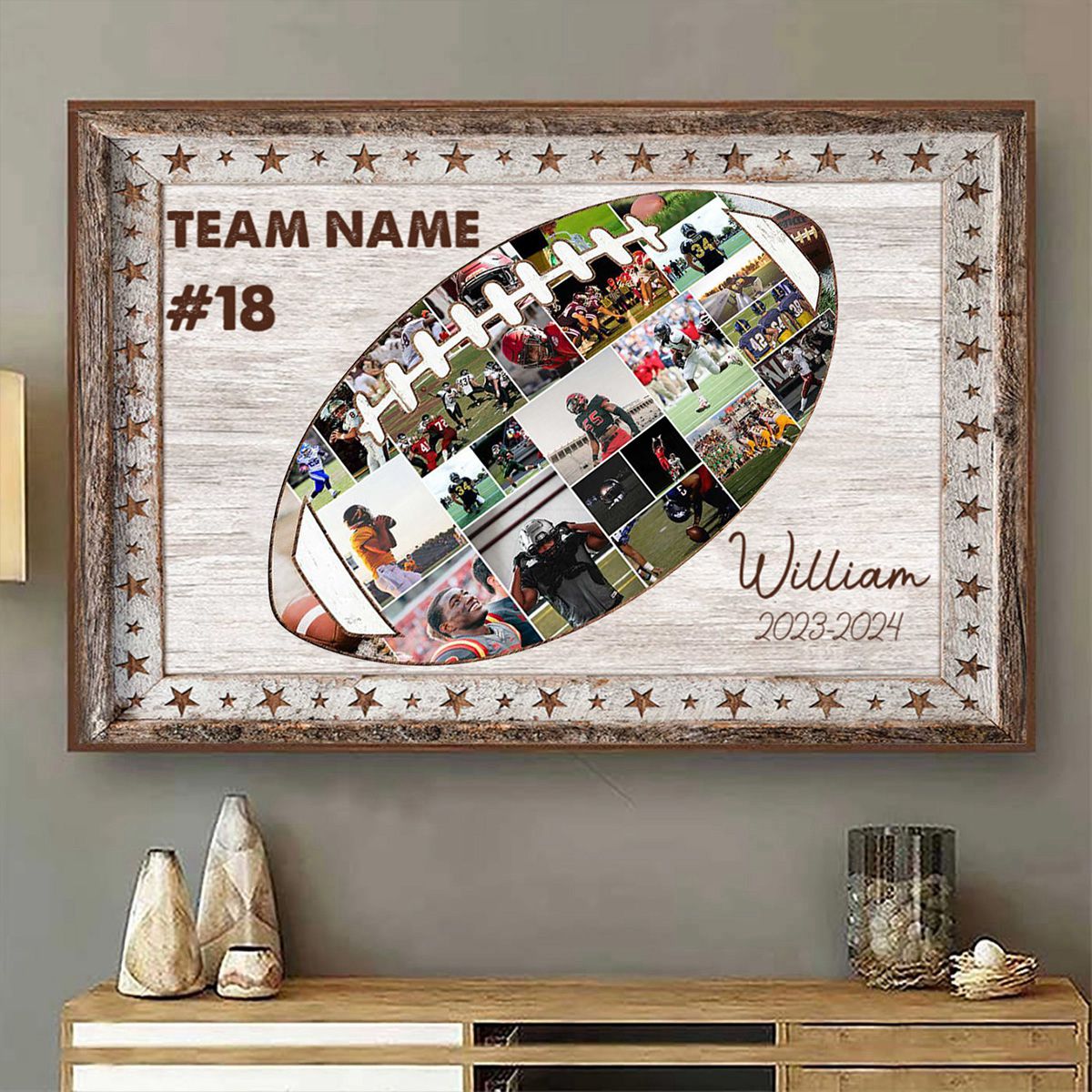 Personalized Football Photo Collage, American Football Gift,team Photo Collage