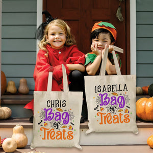 Treatment of the bag - Family Personalized Custom Tote Bag - Halloween Gift For Kid