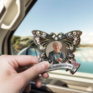 Always With You - Personalized Memorial Shaped Car Visor Clip