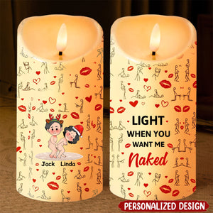 When This Candle Is Lit Give Me That - Personalized LED Candle