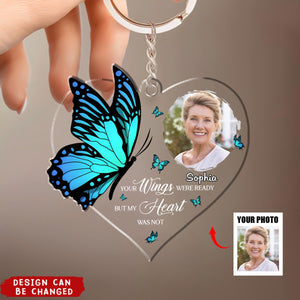 Personalized Memorial Your Wings Were Ready Acrylic Keychain