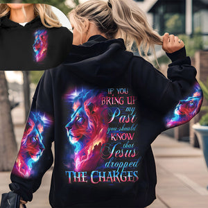 Jesus Dropped The Charges Lion Women's All Over Hoodie