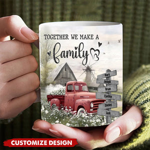 Family Farmhouse Personalized Gift Old Truck Mug