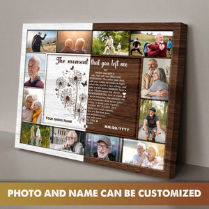 Personalized Heart Memorial Photo Collage Canvas/Poster Loss Of A Loved One Gifts