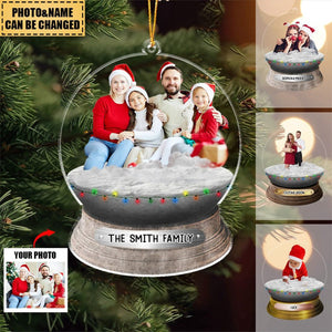 Personalized Family/Sisters/Friends/Pets In Christmas Snowball Acrylic Ornament-Upload Photo