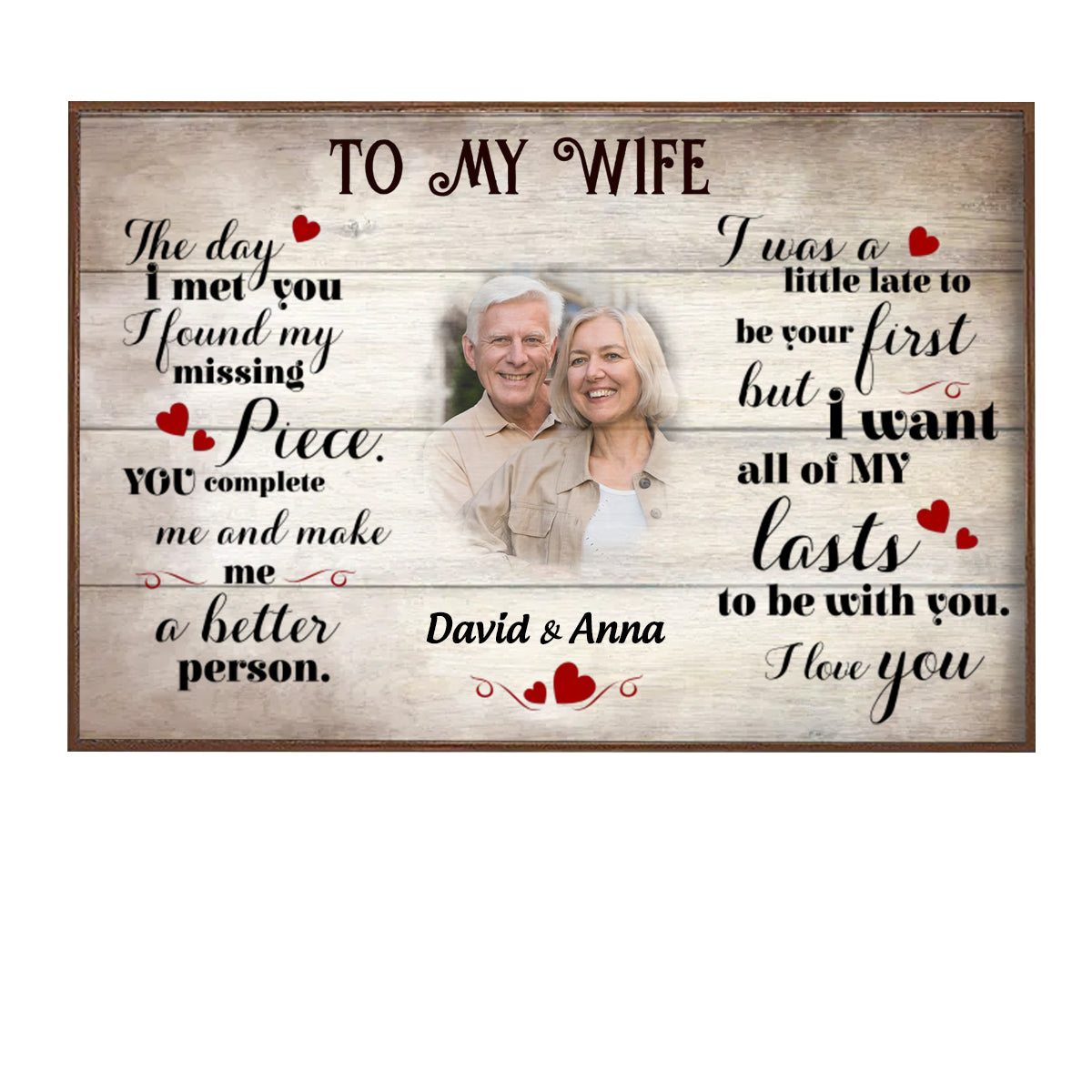 To my darling Personalized Couple Canvas/Poster