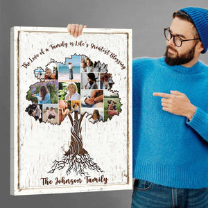 Personalized Family Tree of Life Collage Photo Poster