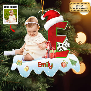 Personalized Gift For Granddaughter Alphabet Christmas Ornament