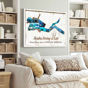 Scuba Diving Photo Collage, Scuba Diver Gifts For Divers, Gift For Him Her Boyfriend Canvas/Poster