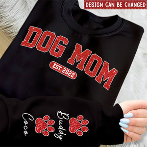 I'm A Cool Dog Mama - Personalized Pet Lovers Sweatshirt With Design On Sleeve