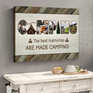 The Best Memories Are Made Camping - Photo Collage Personalized Canvas