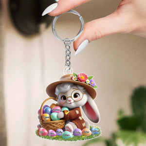 Personalized Gift Grandma's Favorite Bunny Keychain