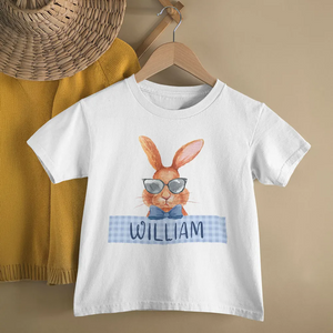 Cute Easter Bunny Custom Name Gift For Baby Personalized Baby Shirt Baby Onesie