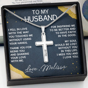 Personalized Cross Necklace, Gift For Him