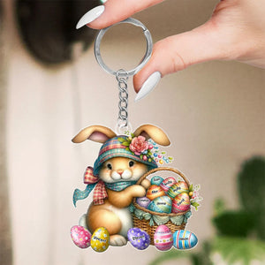 Personalized Easter Gift Grandma's Favorite Bunny Keychain