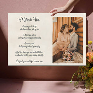 Custom Canvas Print Poster with Poem - Personalized Photo Wedding Song Lyrics