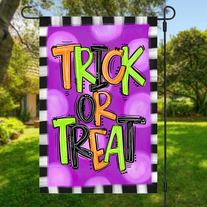 Halloween Garden Flag Trick or treat