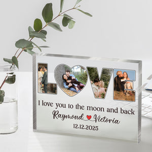 Valentine’s Day Gifts Personalized Couple Love Photo Acrylic Plaque Block