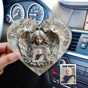 Drive Safe Angel Wings - Personalized Memorial Shaped Car Visor Clip