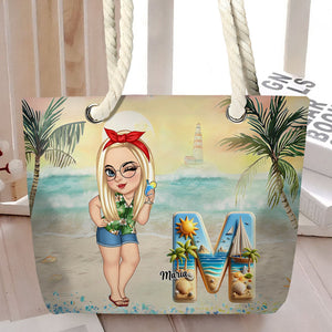 Summer Is Calling Beach Vacation Monogram - Personalized Beach Bag