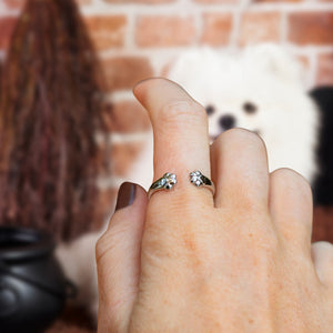 Personalized paw hug ring for pet lover