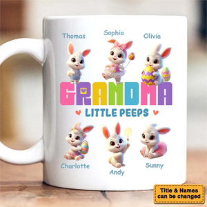 Grandma's Easter Bunnies Personalized Custom Accent Mug Gift