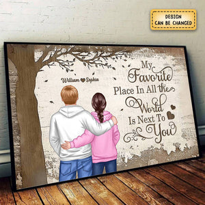 Personalized Couple Commemorative Poster -Beautiful Illustrated Poster - Perfect Gift to Convey Love and Memories