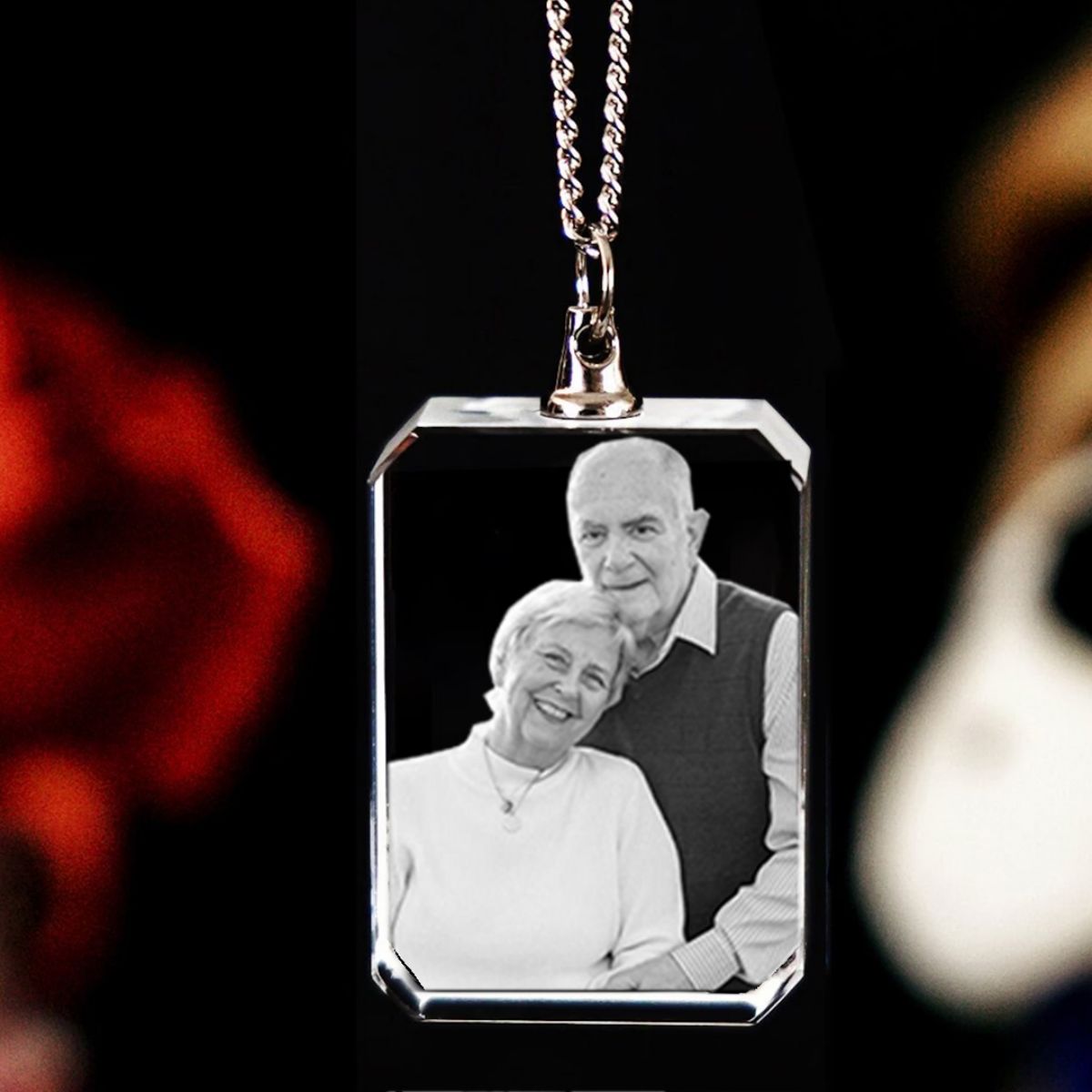 Personalized I Will Carry You With Me Until I See You Again Transparent Photo Memorial Necklace