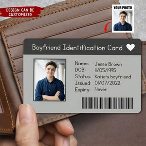 Girlfriend Boyfriend Identification Card - Personalized Aluminum Wallet Card