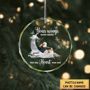 A Big Piece Of My Heart Lives In Heaven Personalized Glass Ornament