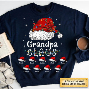 Up to 16 Kids - Claus Funny Family Christmas - Personalized Sweatshirt