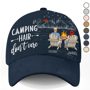 Camping Hair Don't Care Personalized cap-Gift For Camping Lovers