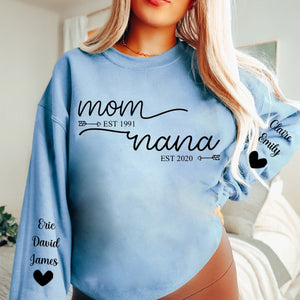 Mom Est Grandma Est - Personalized Sweatshirt